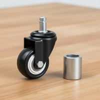 5 Pieces Steel Construction Swivel Caster Wheel Effortless Rolling Swivel Stem Casters Easy Installation Stool Roller Wheels Quiet for Garage