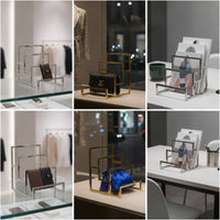3-Layer Wallet Display Rack Compact Wallet Display Holder Sleek Minimalist for Boutiques, Shelves
