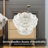 Transparent Design Single Hole Furniture Handle Simple Installation Clear Acrylic Knob Easy to Install