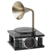 Square Foundation Decoration Tabletop Gramophones Metal Speaker