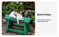 Small Four-Legged Pedestal Retro Design Short-Legged Pedestal Stool Rustic appeal