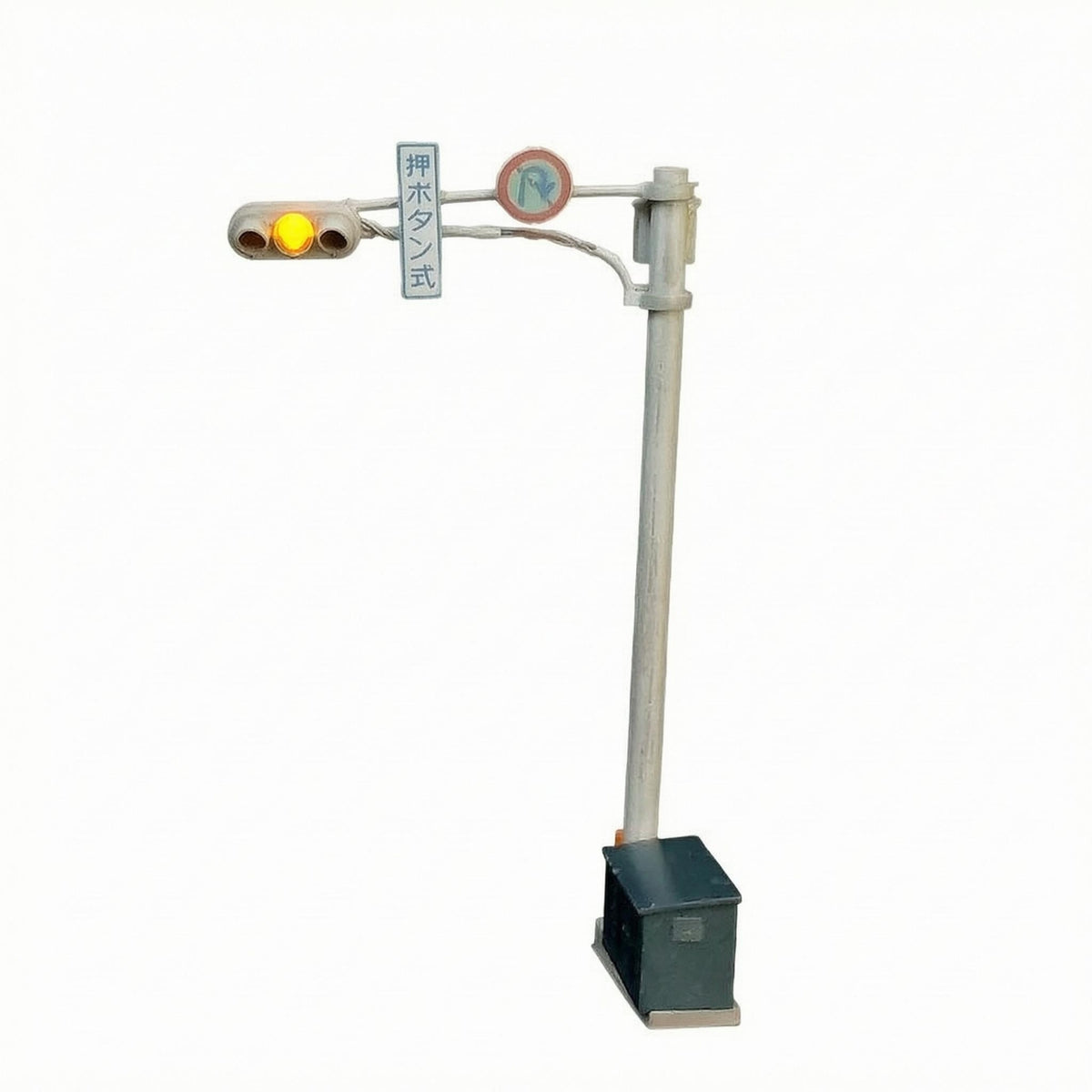 1:64 Traffic Light Model Printed Sign Details Resin Traffic Light Model Small Decoration Long-Lasting for Display Shelf