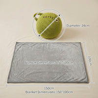 2-in-1 Pillow Blanket Multifunctional 2-in-1 Blanket Pillow Multipurpose Home Textiles for Office Workers, Commuters, Rest Ping, Living Room, Airplane