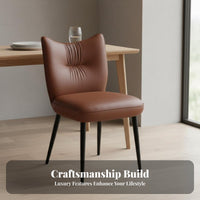 Stylish Design Upholstered Tufted-Back Chair Thickly Padded Dining Seat Comfortable Indoor Furniture High-Density Foam for Adults, Hospitality Professionals, Homeowners, Hotel, Kitchen, Living Room, Study