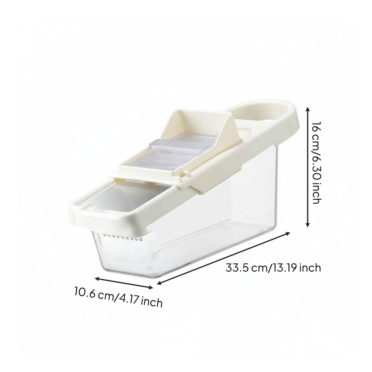 Stainless Steel Mandoline Cutter with Container Vegetable Grater Box Safety Potato Shredder Tool Rust-Proof