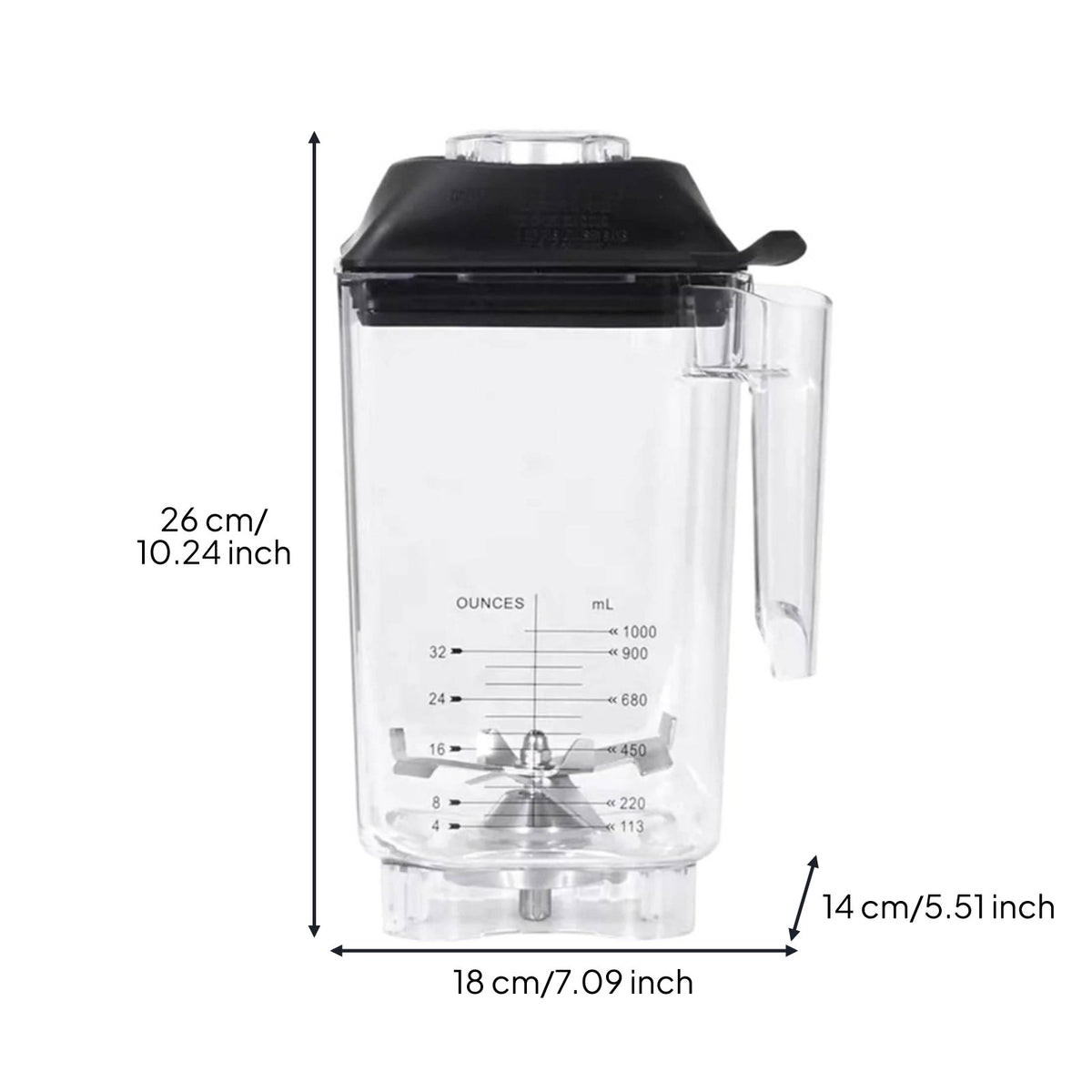 Blender Container Measurement Markings Replacement Blender Jar