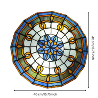 Ceiling Light with Stained-Glass Shade Patterned Stained Glass Ceiling Light Vibrant Hardwired for Children, Bedroom