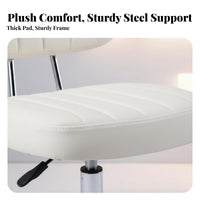 Curved spinerest Adjustable rotate Stool Stable Base Bar Chair Built-in Footrest Indoor Seating Modern design for Adults, Homeowners, Business Owners, Reception Desk, Kitchen Island, Cafe, Dining Area