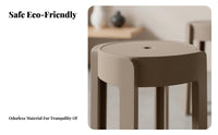 Thickened Design Round Pinwheel-Top Stool Nordic and aesthetic Stackable Seat Space-Saving Household Furniture Easy to Clean for Families, households, Dining Room, Kitchen, Office, Balcony