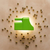 Green Plastic Feed Shovel Ribbed Grip Feed Shovel Thickened Body Open-Front Scoop Integrated Handle