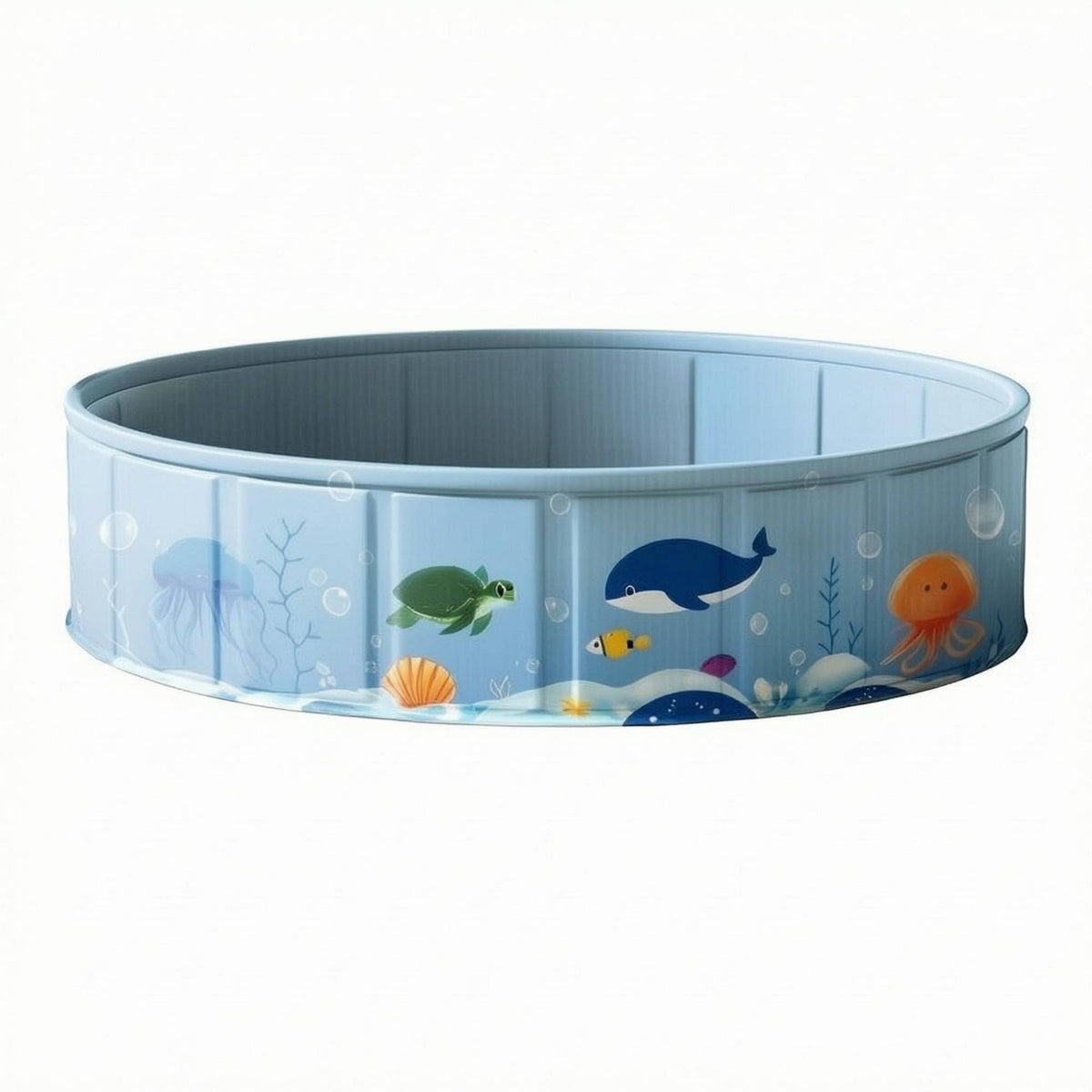 Structured Wall Round Foldable Swimming Pool Wide Top Rim Non-Inflatable Pool