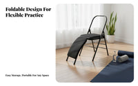 Foldable Iyengar Mind-Body Practice Chair Heavy Duty Folding Mind-Body Practice Chair Portable Space-Saving for Beginners, Seniors, Home Gym