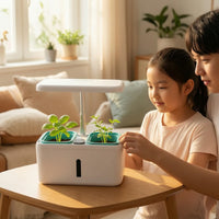 Full-Spectrum Hydroponic Planting Machine Self-Circulating Hydroponic Growing System Kit Telescopic Smart Grower with Grow Light Adjustable for Apartment Dwellers, Beginners, Kitchen, Office