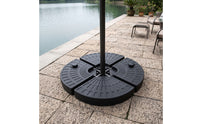 Heavy-Duty Fillable Umbrella Base with Clips Interlocking Umbrella Stand with Weights Weather-Resistant Long-Lasting for Homeowners, Anglers, Patio, Poolside, Garden