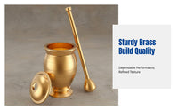 Durable Brass Mortar and Pestle, Classic Medicine Grinder, Herb Crusher, Multiple Sizes, Custom Engraving