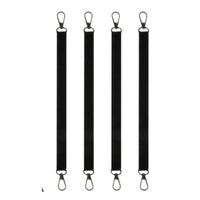 4 Pieces Long-Lasting Woven Straps with Metal Clips Slim Storage Strap with Metal Clip Compact Heavy-Duty for Workshop, Everyday Carry