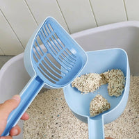 Litter Sifter and Cat Waste Tool Set, PP Material Sand Sifter with Handle, Efficient Tool for Cleaning Cat and Kitten Waste Clumps
