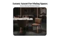 Minimalist design Curved spinerest Side Chair Italian Inspired Dining Seating Modern Design Upholstered Seat Padded pad for Restaurant Owners, Homeowners, Families, Kitchen, Living Room, Home Office