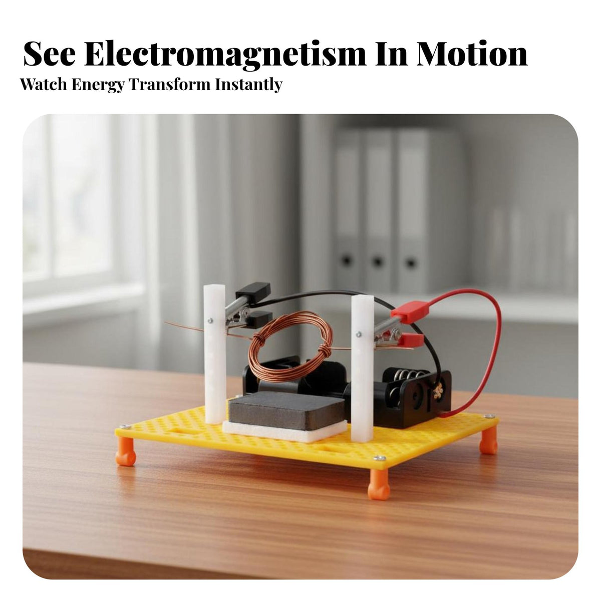 DIY Electric Motor Model STEAM Education DIY Electric Motor Kit STEM Electromagnetism Science Project for Students, Beginners, Classroom