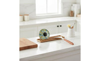 Pot Cover Organizer Stand Space-Saving Pot Lid Holder Non-Slip Lid and Spoon Rest for Stovetop