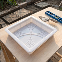 Paving Mold with Floral Pattern Square Walkway Mold Path Maker Textured Walk Maker Reusable for DIYers, Garden Paths, Patios