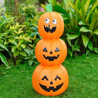 Halloween Stacked Pumpkin Inflatable Outdoor Jack-O-Lantern Decoration Lighted Jack-O'-Lantern Glowing for Party