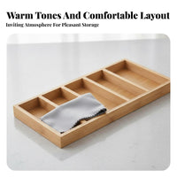 Bamboo Sunglasses Tray Minimalist Design Bamboo Sunglass Tray Wooden Glasses Display Organizer for Retailers, Dressing Table, Drawer, Closet