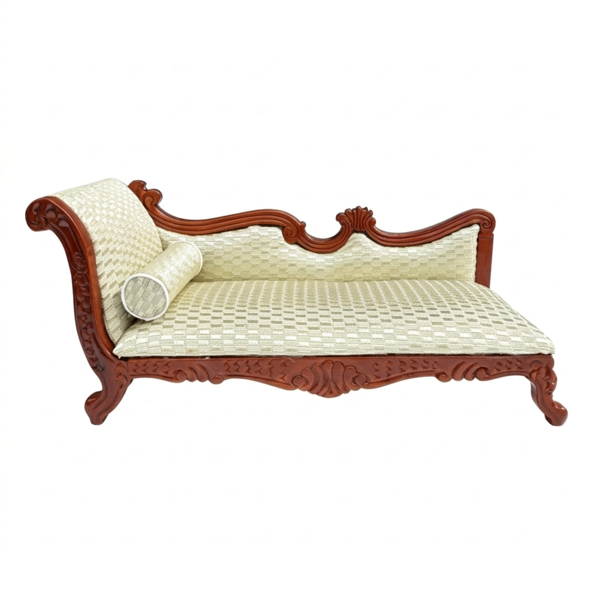 Miniature Chaise Longue 1:12 Scale Chaise Longue Vintage Style Dollhouse Daybed for Hobbyists