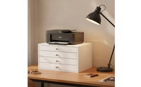 Printer Stand with Drawers Moisture-Proof Printer Stand with Storage Desktop Drawer Unit Rust-Resistant