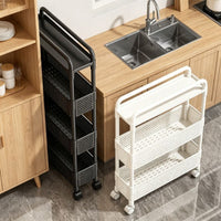 Edge Gap Storage Cart with 3-Layer Shelving for Kitchen, Bedroom, and Refrigerator Gap
