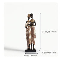 African Figurine Tribal African Statue Figurine with Base Traditional Statue with Base Artistic for Art Collectors, Living Room