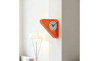 Frosted Acrylic Double Sided Corner Wall Clock Minimalist Style Triangular Wall Clock