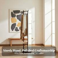 Multi-Functional Rotating Mirrored Garment Rack Full-Length Mirror independentstanding Hall Tree Space-Saving Coat Stand independent Standing for Homeowners, Families, Students, Bedroom, Hallway, clothing preparation area, Office