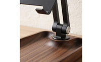 Phone Stand with Wood Base Stable Wooden Phone Stand Portable Holder with Tray for Office