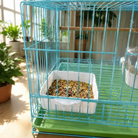 Bird Bath, For Parakeets, Small Birds, 13x11x3.5cm, Hanging Type, For Birdcage Installation, Resin, White, Set of 5