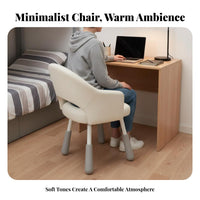 Multi-Purpose Vanity Makeup Chair Space-Saving Molded Plastic Side Chair space-efficient Design Upholstered Seating Ergonomic spinerest for Students, Young Adults, Home Decorators, Dorm Room, Study Area, Dressing Table, perusing corner