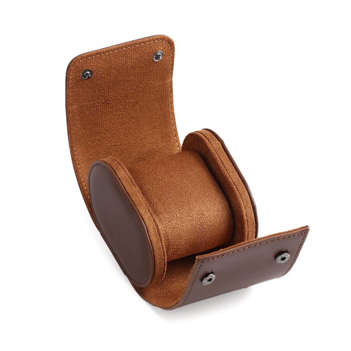 Single Watch Travel Case Portable Watch Roll with Cushion Luxurious Portable Storage Compact Organizer for Drawer