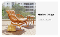 Single Person Rocking Chair Fluid Rocking Motion Recliner Indoor & Outdoor Use High Weight Capacity for Homeowners, Balcony