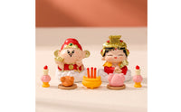 Cartoon Figure with Altar Compact Buddha Statue with Base Small Miniature Altar Set for Buddhists, Collectors, Desk, Office