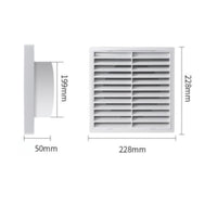 Horizontal Louvers Wall Ceiling Vent Grille Shallow Profile Rectangular Vent Grille Framed Front HVAC Duct Cover White Finish
