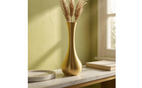 Lustrous Finish Antique Brass Vase Narrow Mouth Slender Neck Vase Decorative Table Decor Tabletop