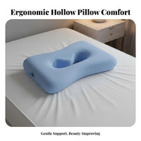 Memory Foam Pillow with Ear Hole Ergonomic Design Ear Piercing Pillow Spinal Alignment for Side Sleepers
