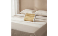 Ergonomic Bamboo Slat Pillow Cooling Neck Support Pillow Breathable Slatted Neck Support Artisanal for Bedroom