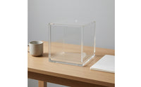 Miniature Clear Acrylic Display Case Shielding Cube Display Case High-Quality Dustproof Showcase Portable for Hobbyists, Bookshelf