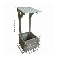 exposedTop Wooden Wall Planter Decorative Text Corrugated Roof Planter Garden Planting Box