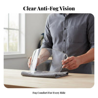 Anti-Fog Motorcycle Helmet Visor Protection Helmet Windshield Windproof Crystal-Clear