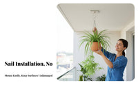 Easy to Install surfaceMounted Hanger multifunctional Curved Ceiling curved hanger Simple Design Hanging Bracket sturdy Duty for Plant Lovers, DIY hobbyists, Balcony, Indoors, Indoor, Garden
