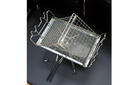 Foldable Portable Outdoor Bread Toaster Compact Folding Camping Toaster Easy to Stow Camping Toast Grill Even Heating for Campers