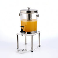 Transparent Beverage Dispenser with Tap Easy-to-Clean Drink Dispenser with Stand Detachable Clear for Buffet