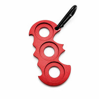 Carabiner Clip Wing-Shaped-Shaped Cue Holder Textured 3-Hole Cue Holder Red